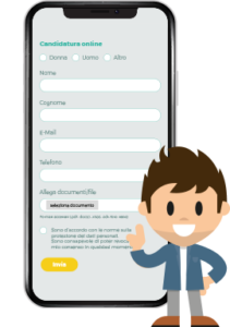 Panoramica di candidatura per annuncio di lavoro nell'intranet mobile app di lolyo
